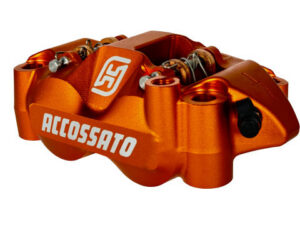Radiální brzdové třmeny ACCOSSATO PZ004 kovaný monoblok s roztečí 108 mm s hliníkovými pístky