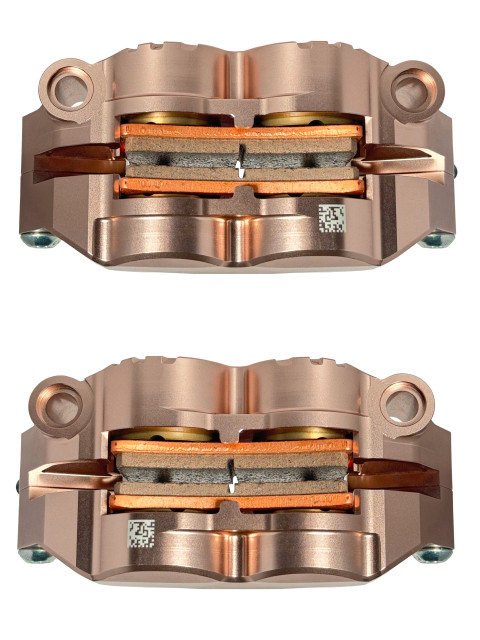 Radiální dvoudílný frézovaný třmen ACCOSSATO PZ012 rozteč 108 mm - Obrázek 2