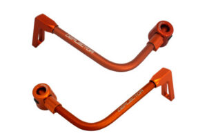 Chrániče páček ACCOSSATO DE003 s oranžovou hadicí a kloubem right + left , aluminium