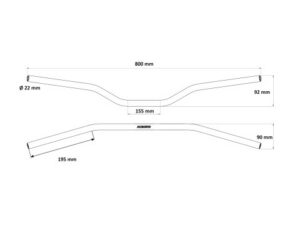 Řídítka ACCOSSATO HB009 Hliníkové provedení s konstantním průměrem 22 mm stříbrná
