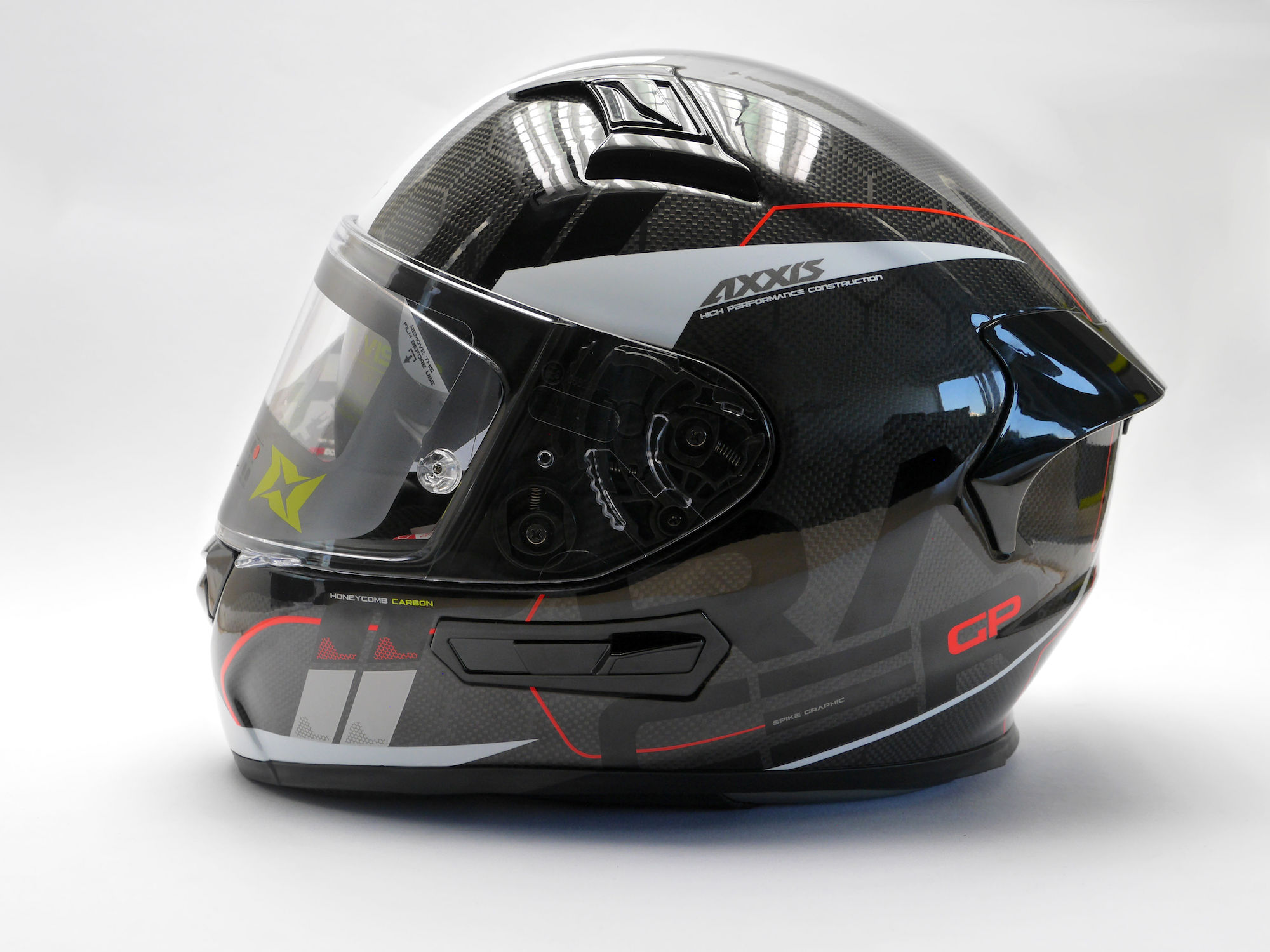 Integrální helma AXXIS RACER GP CARBON SV spike a0 lesklá perleťová bílá XXL - Obrázek 4