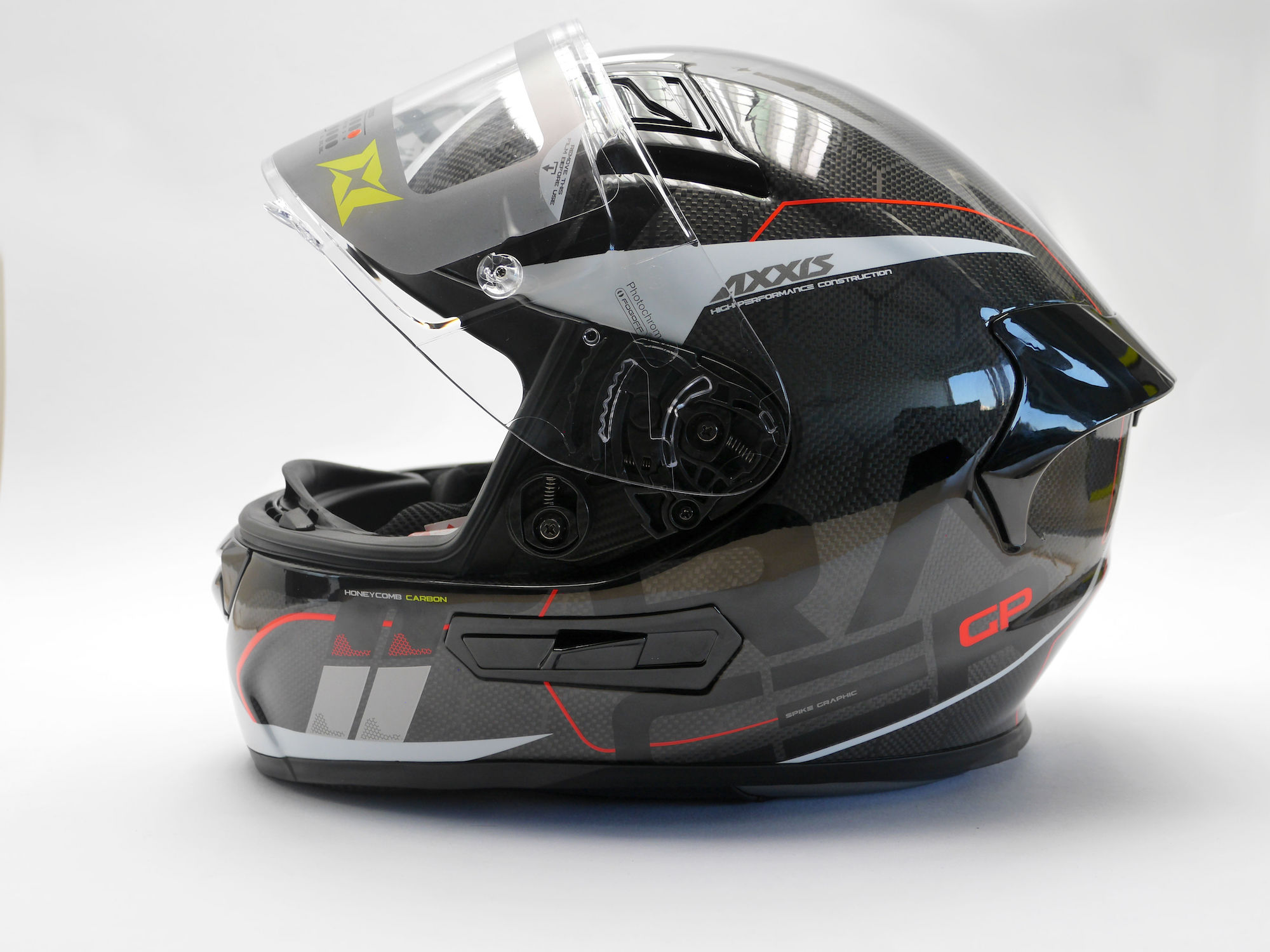 Integrální helma AXXIS RACER GP CARBON SV spike a0 lesklá perleťová bílá XXL - Obrázek 6