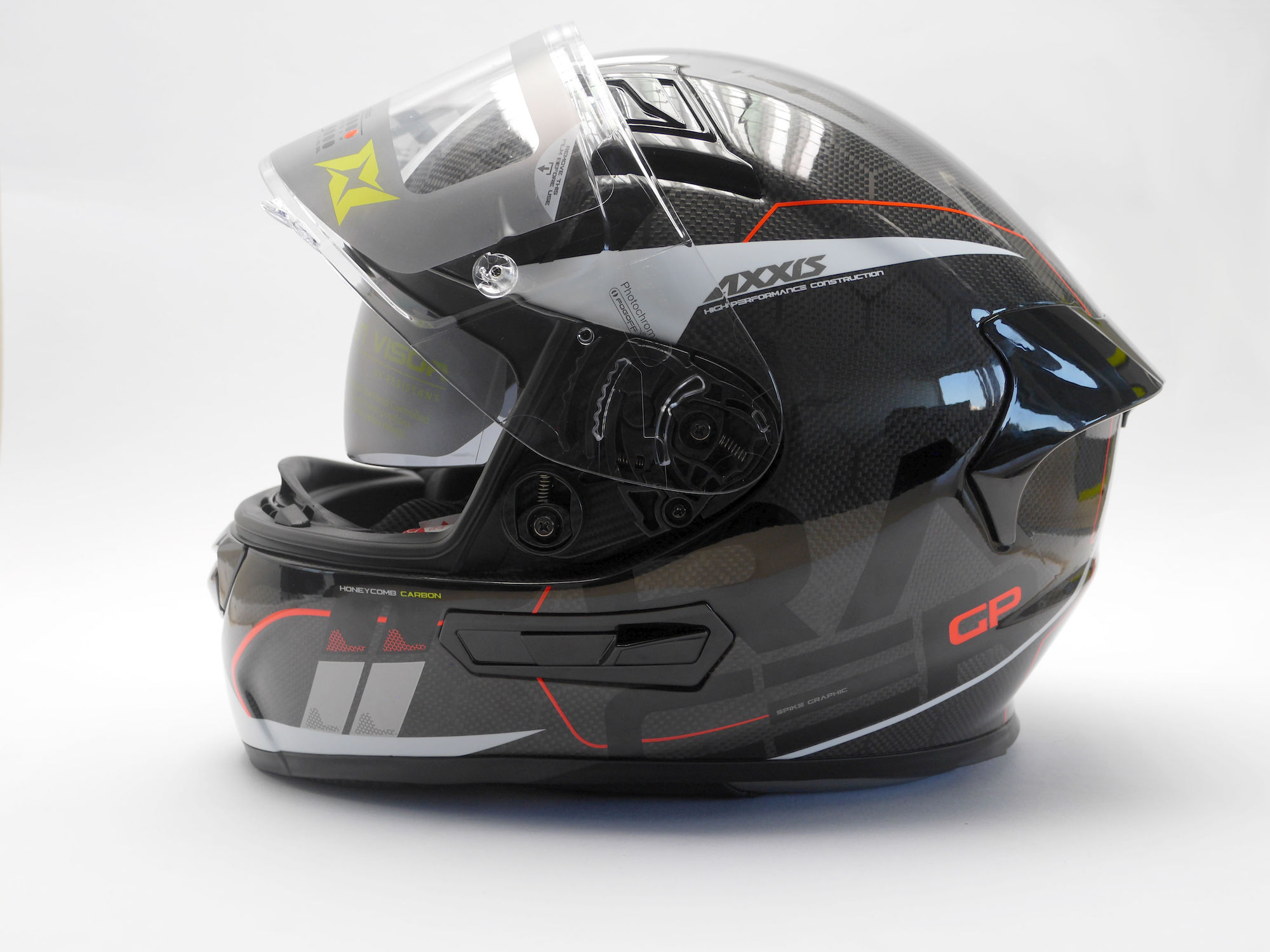 Integrální helma AXXIS RACER GP CARBON SV spike a0 lesklá perleťová bílá XXL - Obrázek 5