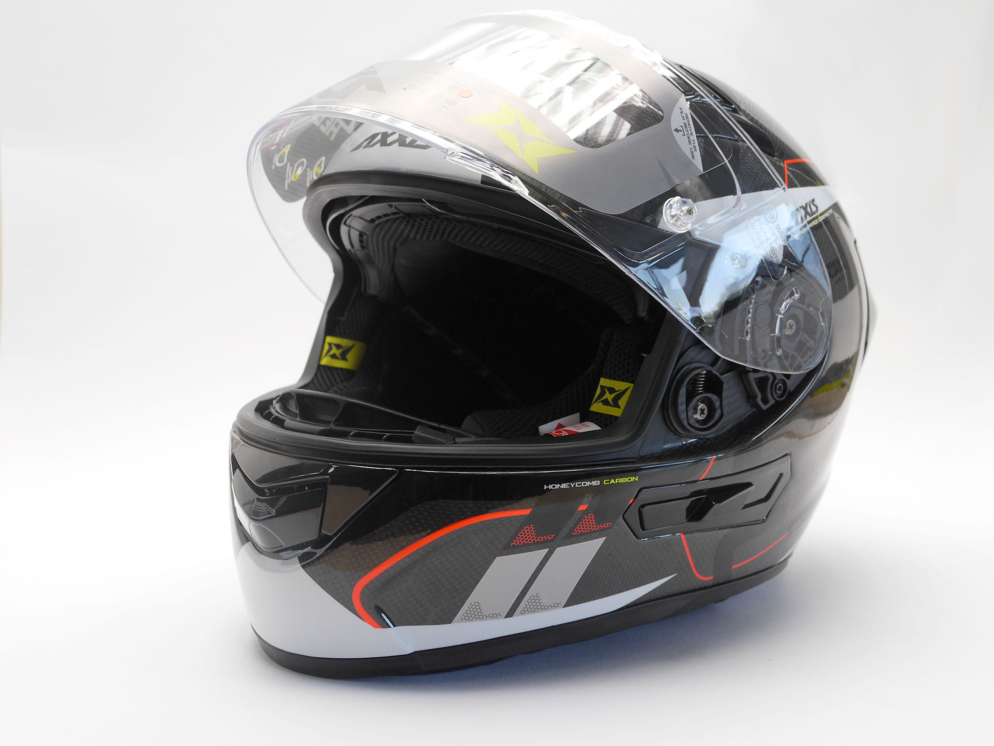 Integrální helma AXXIS RACER GP CARBON SV spike a0 lesklá perleťová bílá XXL - Obrázek 3
