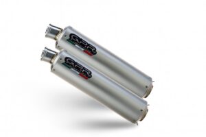 Dvojitá koncovka výfuku GPR INOX ROUND Y.96.IT Broušená nerezová ocel pro YAMAHA MT-01 1700 2005-2011