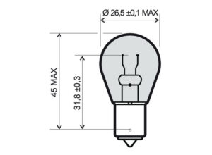 Přední světlo RMS 246510191 BA15S 12V 21W