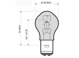 Přední světlo RMS 246510325 BA20D 12V 45/40W