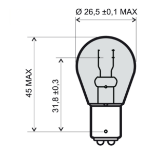 Přední světlo RMS BAY15D 246510361 12V21/5W