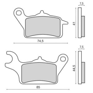 Brzdové destičky RMS 225103620 pro HONDA NSC 110 Vision 2017-2020