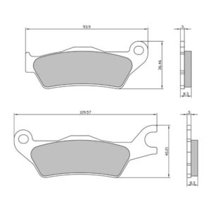 Brzdové destičky RMS 225103690 přední homologované organické pro SUZUKI GSX-S 125 2018-2022, SUZUKI GSX-R 125 2018-2022
