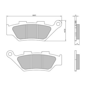 Brzdové destičky RMS 225103760 přední homologované organické pro BENELLI Leoncino 500 2020-2022, BENELLI TRK 502 X 2018-2022