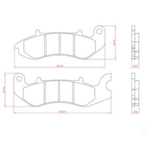 Brzdové destičky RMS 225103840 organické pro BENELLI TNT 125 Tornado 2017-2022