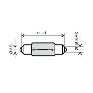 Žárovka FLOSSER 246510136 6v 18W T15x44