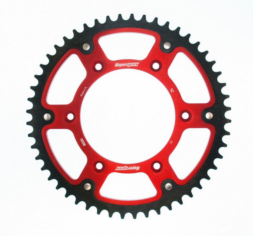 Řetězová rozeta SUPERSPROX STEALTH RST-8000:52-RED červená 52 zubů, 520