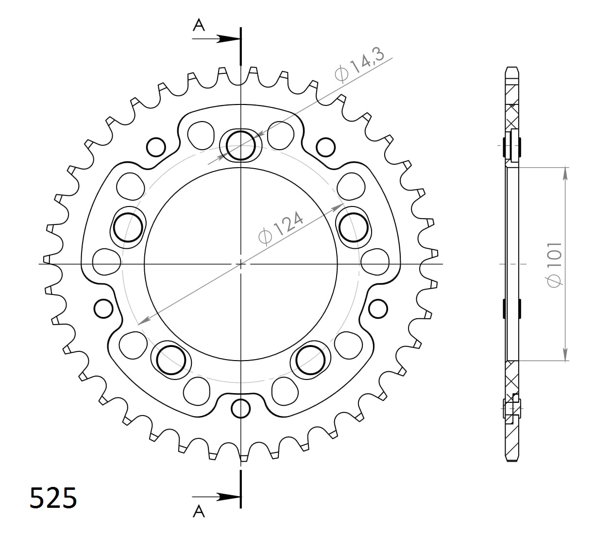 Rozeta SUPERSPROX STEALTH RST-991:40-ORG oranžová 40 zubů, 525 - Obrázek 2