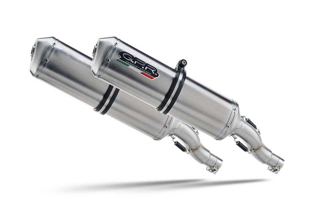 Dvojitá koncovka výfuku GPR SATINOX H.49.SAT Broušená nerezová ocel pro HONDA XL 1000 V Varadero 1999-2011 - Obrázek 2