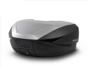 Vrchní kufr na motorku SHAD SH59X D0B59200 černý s hliníkovým krytem (rozšiřitelný koncept) se zámkem PREMIUM SMART