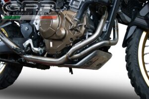 Výfukový systém bez katalyzátoru GPR H.227.2.DEC Broušená nerezová ocel pro HONDA CRF 1000 L Africa Twin 2018-2020