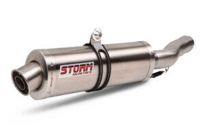 2 koncovky výfuku STORM OVAL UY.015.LX1 Nerez pro YAMAHA FZ6 600 / Fazer 2004-2011