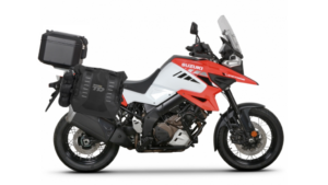 Kompletní sada bočních adventure brašen SHAD TERRA TR40 a  černého hliníkového 48L topcase, včetně montážní sady SHAD SUZUKI DL 1000 V-Strom/ DL 1050 V-Strom