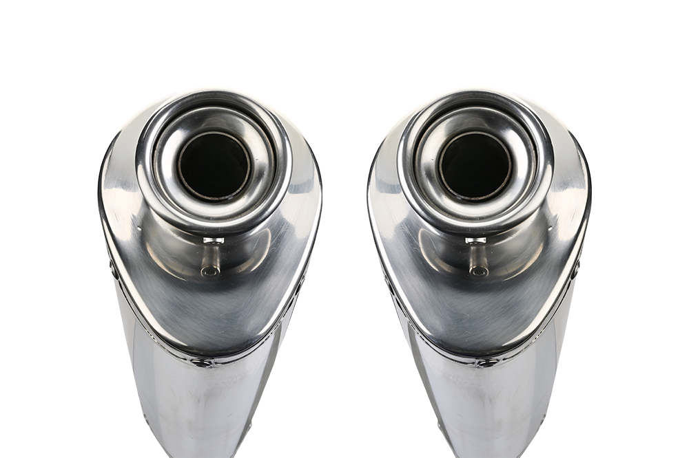 Dvojitá koncovka výfuku GPR TRIOVAL K.54.TRI Leštěná nerezová ocel pro KAWASAKI KLV 1000 2004-2007 - Obrázek 3