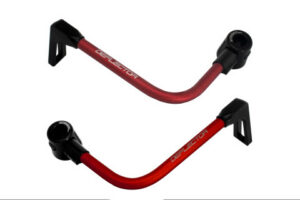 Chrániče páček ACCOSSATO DE003 s červenou hadicí a kloubem right + left , aluminium