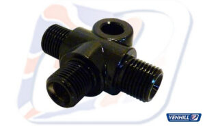 T-spojka brzdové hadice Venhill POWERHOSEPLUS 776/3/BLACK 1/8th BSP 'T' PIECE M6 mounting hole (black)