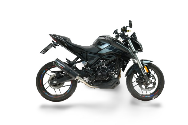 Výfuk kompletní GPR M3 BLACK TITANIUM VO.10.CAT.M3.BT Matná černá pro VOGE Brivido 125 R 2023-2024 - Obrázek 4