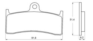 Brzdové destičky ACCOSSATO AGPA124 EV1 pro KAWASAKI ZX-7RR Ninja 750 1996-2002