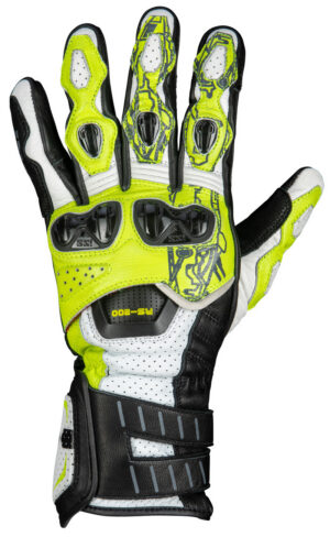 Sportovní rukavice iXS RS-200 3.0 X40462 bílo-neonově žluto-černá M