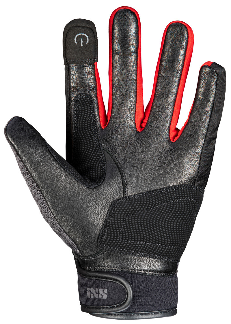 Klasické rukavice iXS EVO-AIR X40464 černo-tmavě šedo-červená L - Obrázek 2