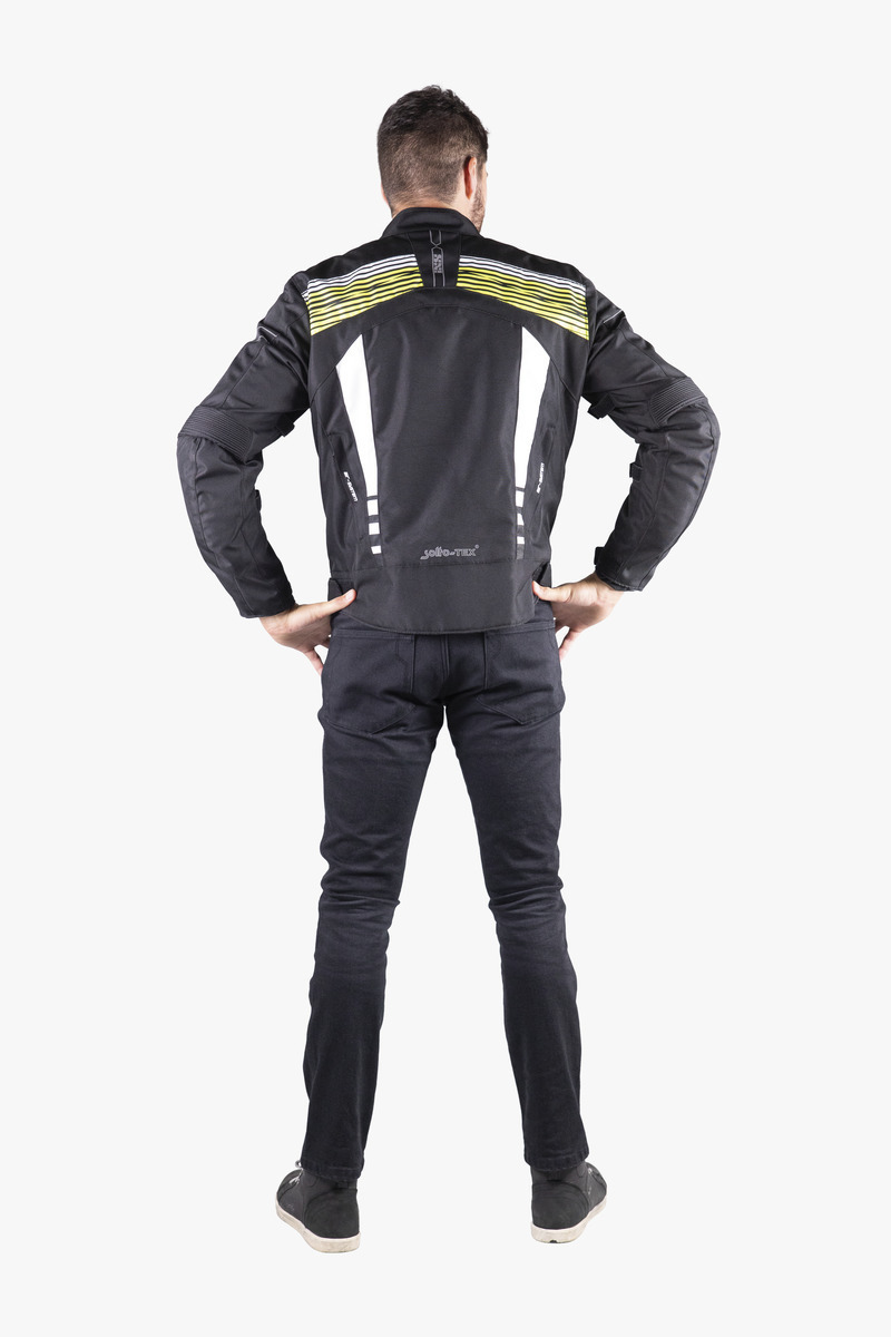 Sportovní bunda iXS RS-400-ST 3.0 X56046 černo-bílo-neonově žlutá XL - Obrázek 3