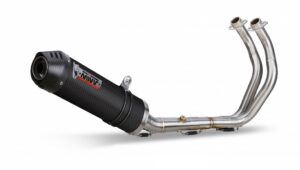 Výfuk kompletní 2x1 MIVV OVAL Y.044.L3C Karbon / Karbonové víčko pro YAMAHA MT-07 700 2014-2024