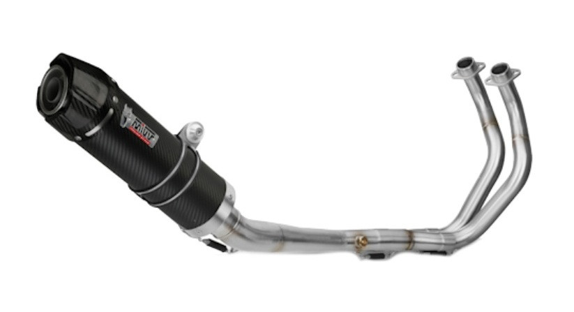 Výfuk kompletní 2x1 MIVV GP Y.045.L2SC Uhlík s uhlíkovým krytem pro YAMAHA MT-07 700 2014-2024