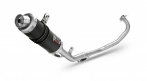 Výfuk kompletní 1x1 MIVV GP Y.047.L2S karbonový d105 pro YAMAHA YZF-R 125 2014-2018, YAMAHA MT 125 2015-2019