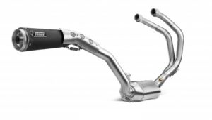 Výfuk kompletní 2x1 MIVV GHIBLI Y.052.LGB Keramická černá / nerezová ocel pro YAMAHA XSR 700 2016-2020