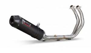 Výfuk kompletní 2x1 MIVV OVAL Y.053.L3C Karbon / Karbonové víčko malý pro YAMAHA XSR 700 2016-2020