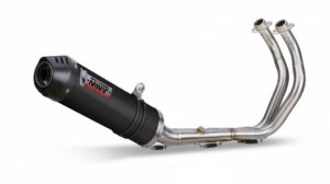 Výfuk kompletní 2x1 MIVV OVAL Y.058.L3C Carbon / Carbon cap pro YAMAHA MT-07 Tracer / Tracer 700 2016-2024, YAMAHA Tracer 7 2016-2024