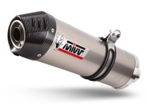 Výfuk kompletní 2x1 MIVV OVAL Y.058.L4C Titanium / Carbon cap pro YAMAHA MT-07 Tracer / Tracer 700 2016-2024, YAMAHA Tracer 7 2016-2024