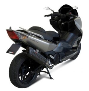 Výfuk kompletní 2x1 MIVV SUONO Y.028.L9 Víčko z černé oceli/karbonu pro YAMAHA XP 500 T-MAX 2008-2011