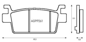 Brzdové destičky ACCOSSATO AGPP261 OR