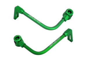 Chrániče páček ACCOSSATO DE003 se zelenou hadicí a kloubem right + left , aluminium