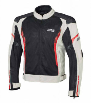 Bunda GMS SAMU MESH ZG51005 béžovo-červeno-černý 2XL